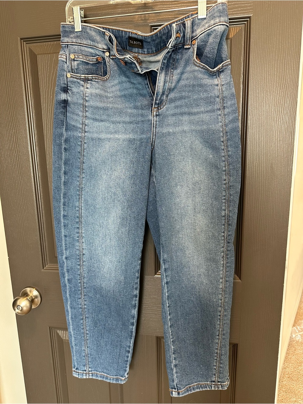 Talbots Relaxed Barrel Jeans Womens 6P Medium Wash Denim Trendy Casual